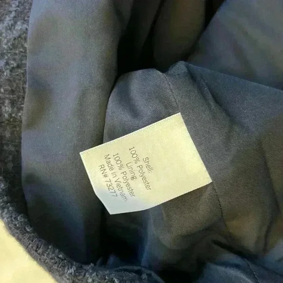 Lauren Conrad Women’s 3X coat. Fall, classic style, navy blue, plaid. - Picture 5 of 12